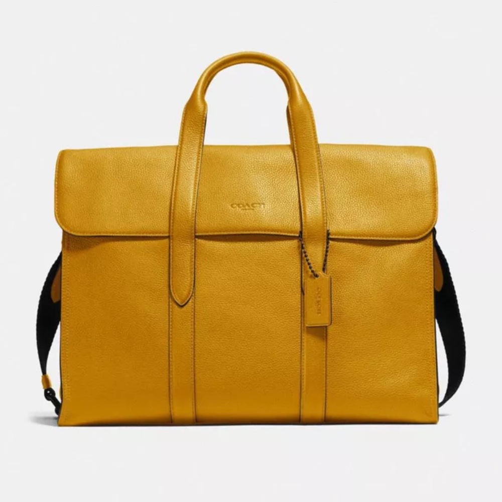 SOLD Coach Yellow Leather Briefcase